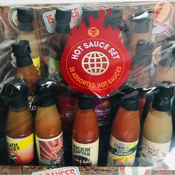 Hot Ticket World Traveler Hot Sauce Gift Set, 15-Pack Assorted Sauces - Picture 4 of 8
